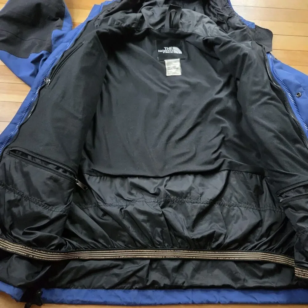 The North Face Men’s Large GORE‑TEX Waterproof Hooded Shell Jacket Blue Black